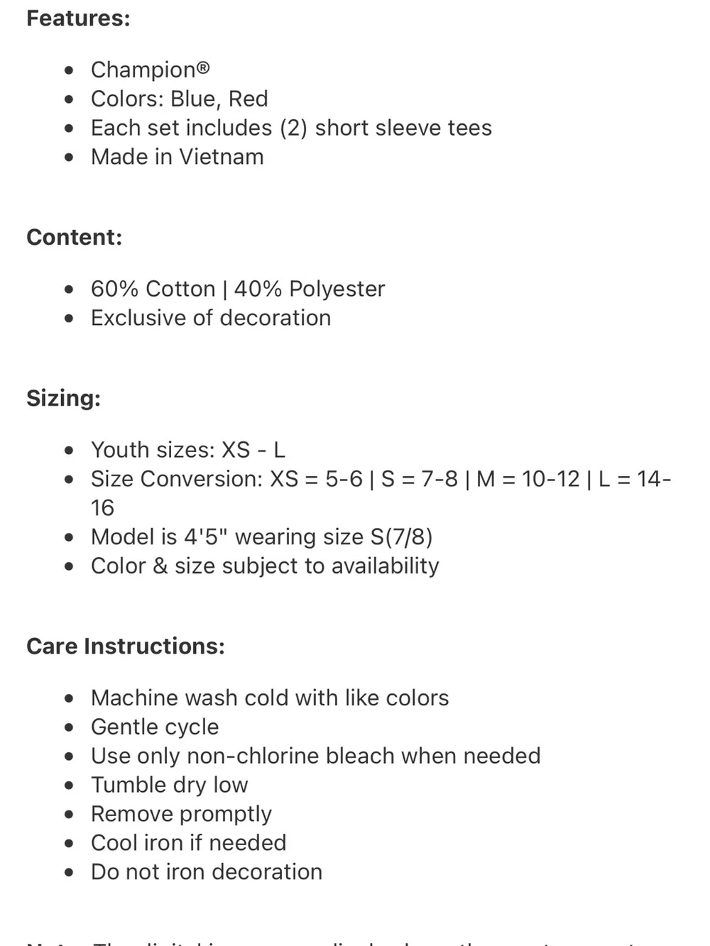 Champion Kids Short Sleeve Logo Tee (2 pack)